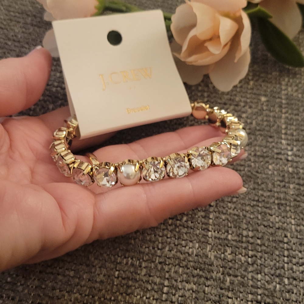 Jcrew pearl and stone bracelet